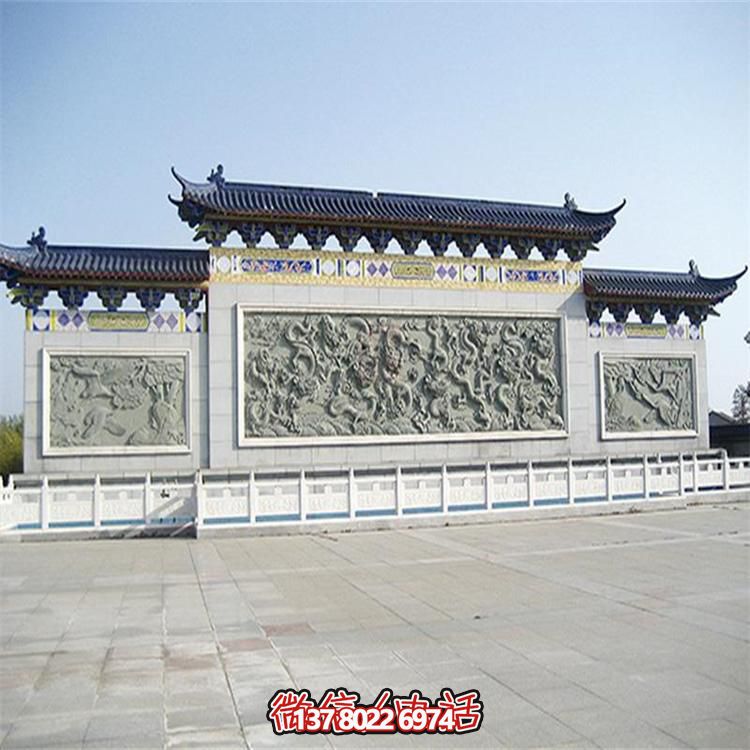 大理石雕刻景觀浮雕、大型影壁壁畫、雕塑藝術裝置