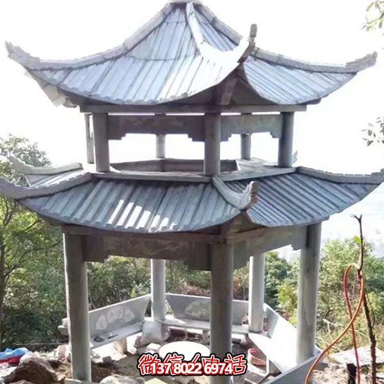 經(jīng)典雙層大理石雕塑涼亭，給你不一樣的室外體驗(yàn)
