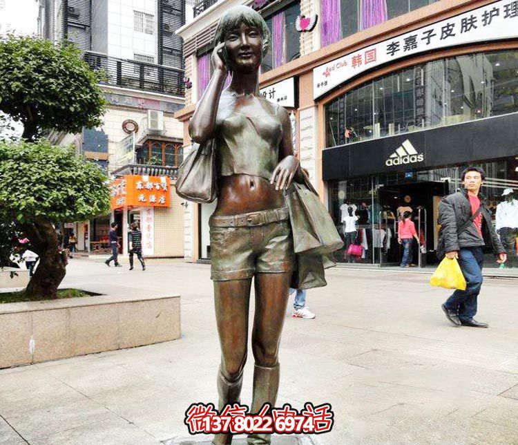 精美銅雕女孩雕塑——帶你暢游街頭，體驗(yàn)夢(mèng)幻快樂時(shí)光