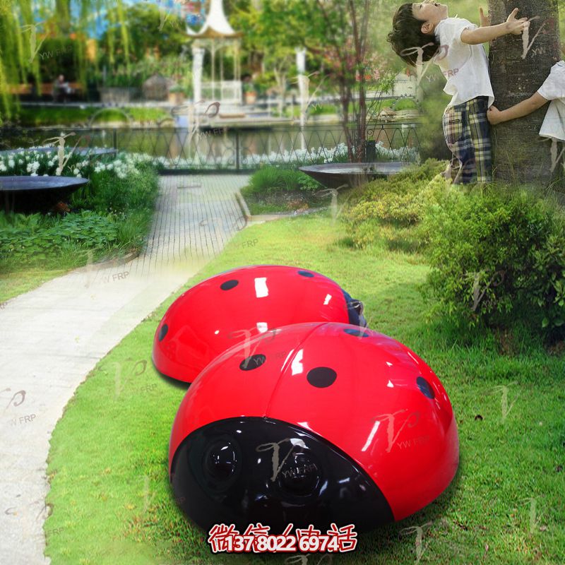 精美玻璃鋼瓢蟲雕塑，點亮公園