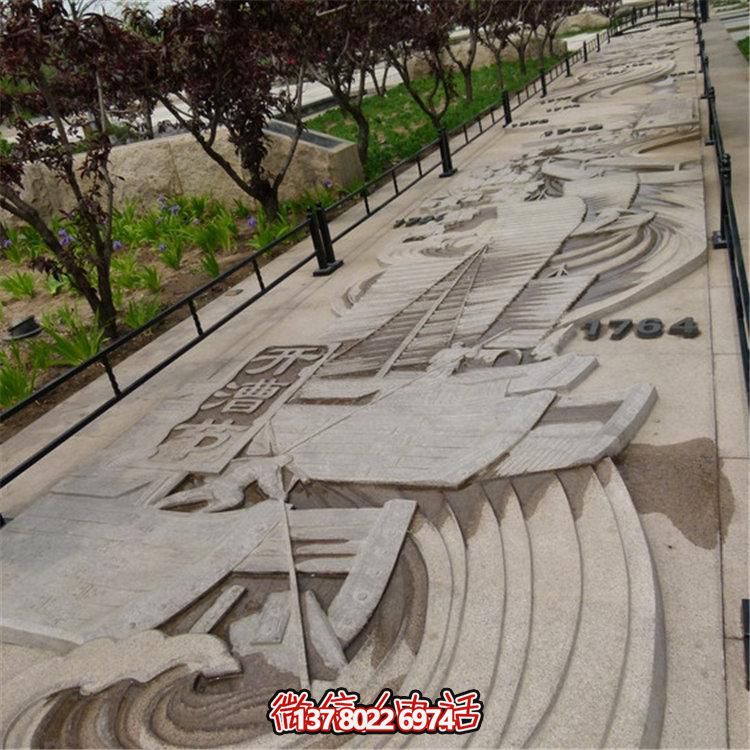 大理石浮雕壁畫，點綴景區廣場裝飾