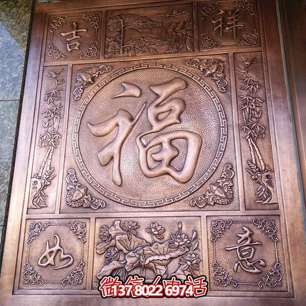 精美銅雕壁畫，打造精致的園林庭院室內裝飾