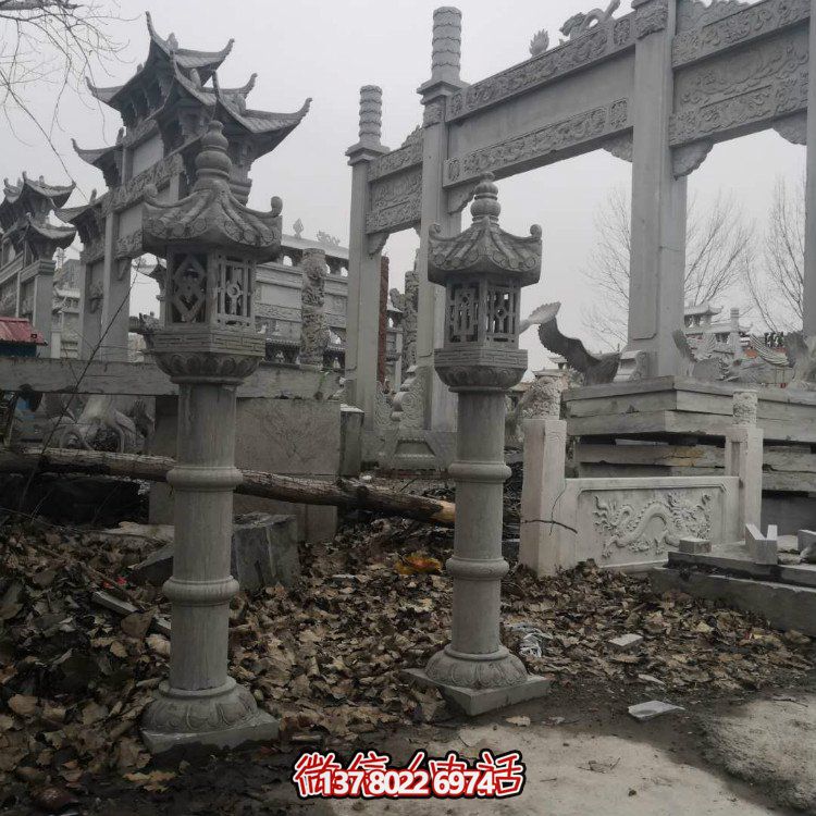 精美石雕創意石燈，提升庭院景觀美感