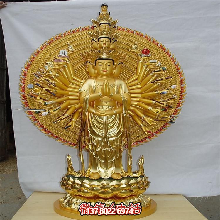 純金打造千手觀音雕塑，傳承宗教文化