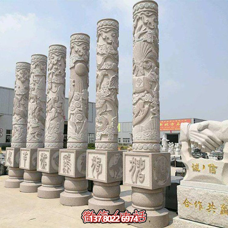 大理石石雕龍柱，給你家戶外廣場(chǎng)帶來全新的裝飾效果