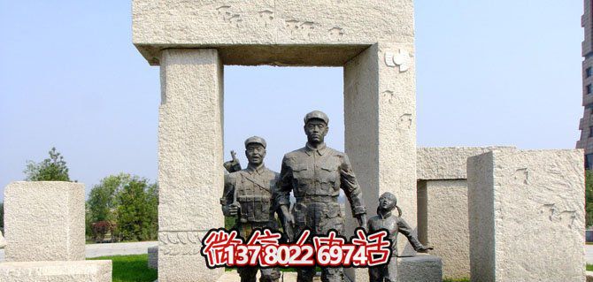 公園裝飾銅質(zhì)不銹鋼仿紅軍雕塑 公園裝飾銅質(zhì)不銹鋼仿紅軍雕塑