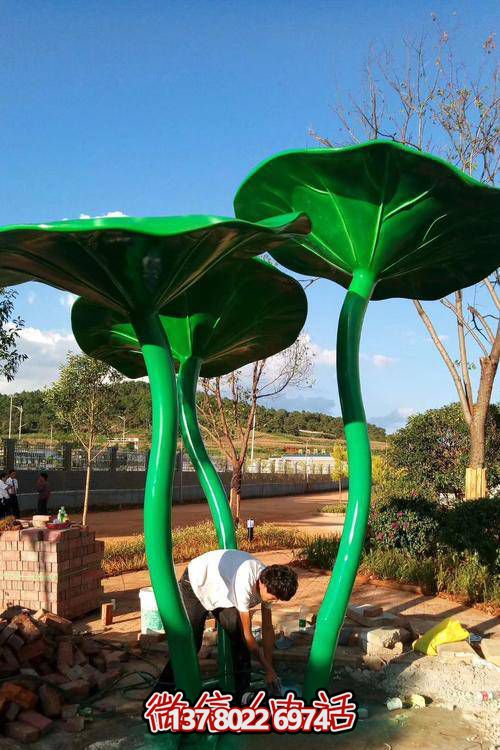 大型荷葉雕塑景觀，給您不一樣的戶外植物體驗