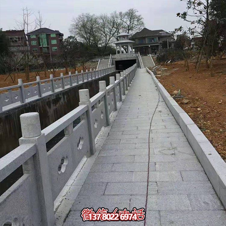 精美大理石護(hù)欄雕塑，點(diǎn)綴河道戶外環(huán)境