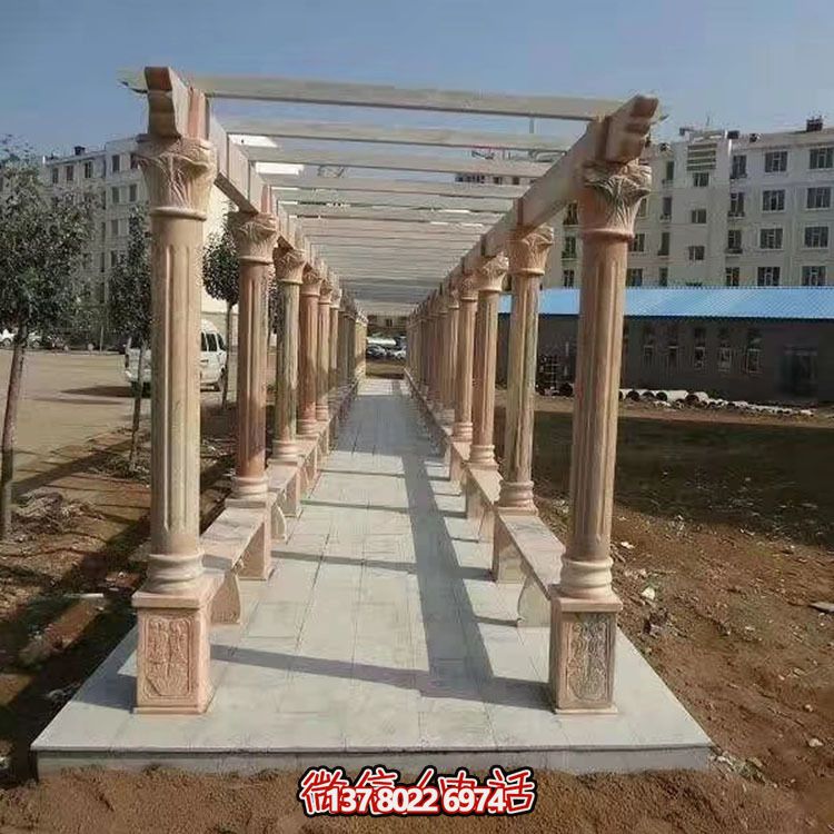 學(xué)院廣場擺放晚霞紅花架長廊涼亭 學(xué)院廣場擺放晚霞紅花架長廊涼亭