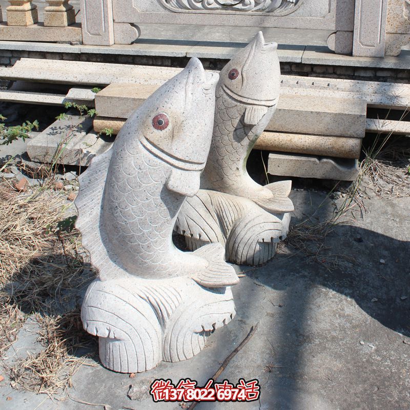 公園廣場鯉魚吐水景觀石雕噴泉 公園廣場鯉魚吐水景觀石雕噴泉