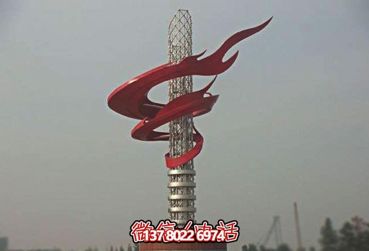 廣場戶外不銹鋼創意玻璃鋼火炬雕塑 廣場戶外不銹鋼創意玻璃鋼火炬雕塑