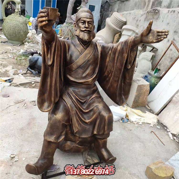 銅雕古代名人景觀擺件公園戶(hù)外