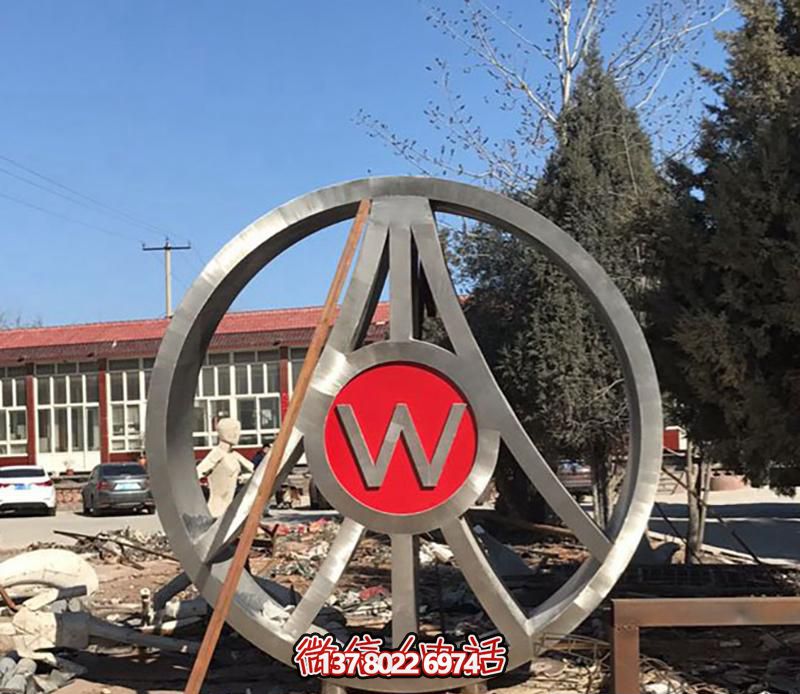 不銹鋼立體幾何創意W球體雕塑 不銹鋼立體幾何創意W球體雕塑