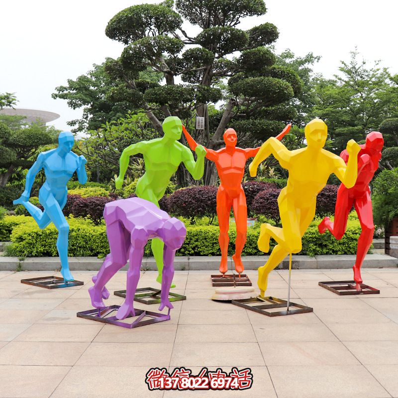 廣場學(xué)校抽象跑步運動人物剪影玻璃鋼雕塑 廣場學(xué)校抽象跑步運動人物剪影玻璃鋼雕塑