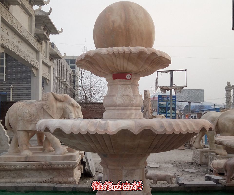 學(xué)校廣場雙層大理石風(fēng)水球噴泉雕塑 學(xué)校廣場雙層大理石風(fēng)水球噴泉雕塑