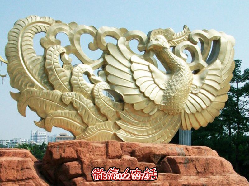 公園不銹鋼抽象藝術工藝鳳凰雕塑 公園不銹鋼抽象藝術工藝鳳凰雕塑
