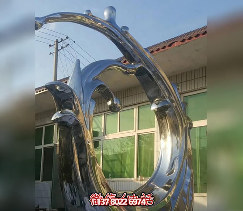 庭院擺放一朵不銹鋼海浪浪花雕塑 庭院擺放一朵不銹鋼海浪浪花雕塑