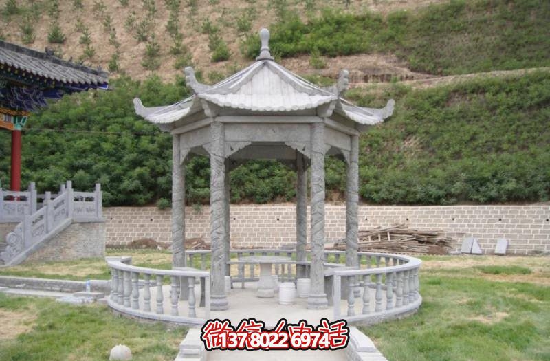 漢白玉園林戶外景觀仿古涼亭 漢白玉園林戶外景觀仿古涼亭