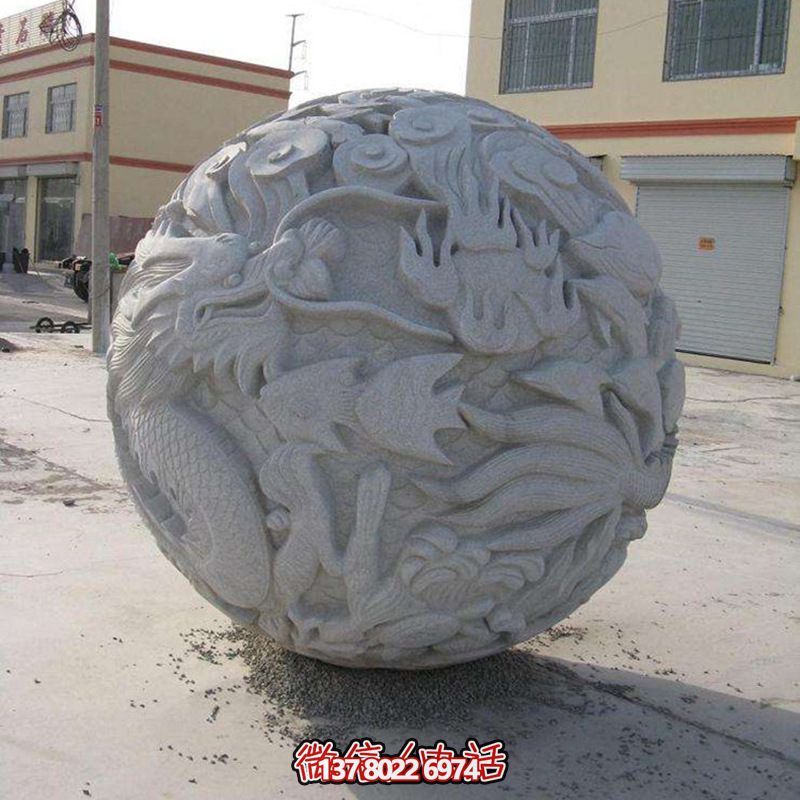 城市廣場球形石龍柱雕刻石雕仿古抱鼓石門墩擺件 城市廣場球形石龍柱雕刻石雕仿古抱鼓石門墩擺件