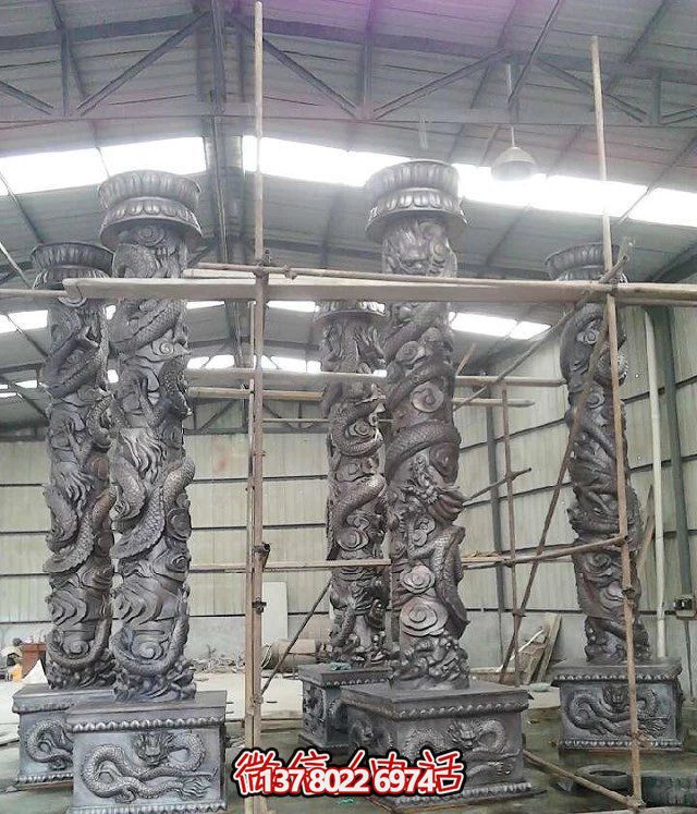 廣場(chǎng)仿銅龍柱玻璃鋼柱子雕塑 廣場(chǎng)仿銅龍柱玻璃鋼柱子雕塑