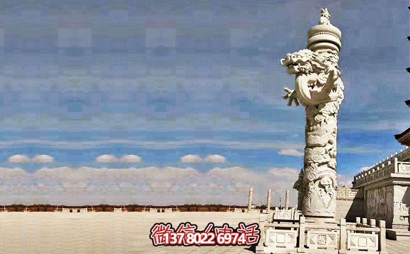 大理石廣場浮雕龍柱 大理石廣場浮雕龍柱