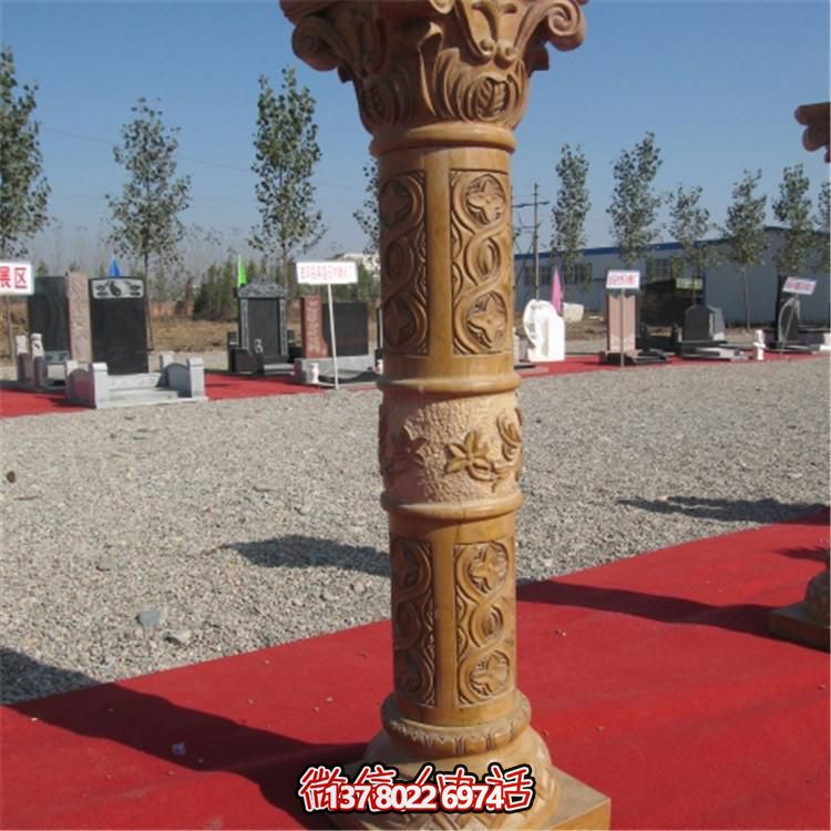 廣場(chǎng)花崗巖石雕龍柱文化柱
