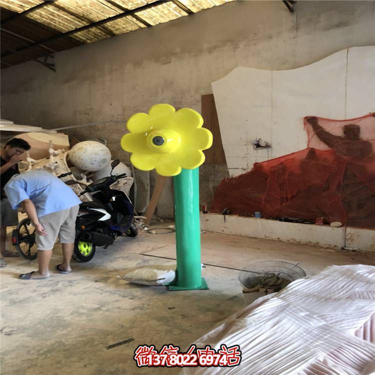 抽象創(chuàng)意玻璃鋼卡通太陽(yáng)花擺件幼兒園戶外