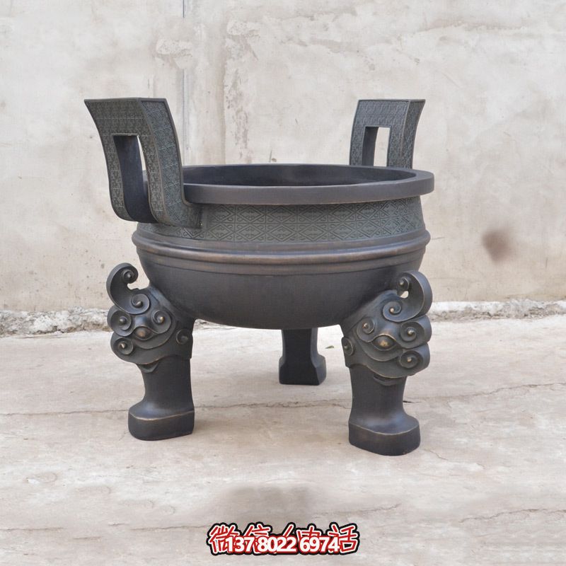 不銹鋼仿銅古代文物鼎雕塑 不銹鋼仿銅古代文物鼎雕塑